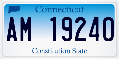 CT license plate AM19240