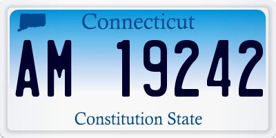 CT license plate AM19242
