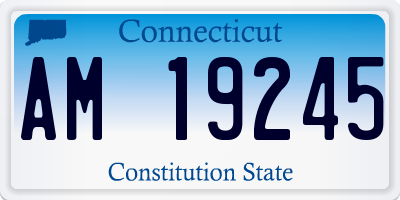 CT license plate AM19245