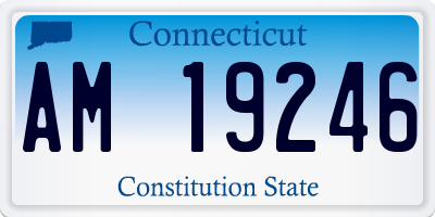 CT license plate AM19246