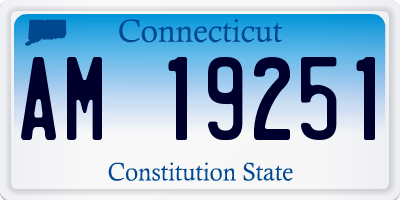 CT license plate AM19251