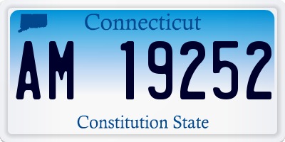 CT license plate AM19252