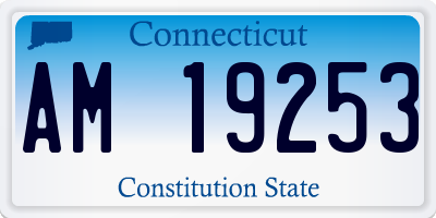 CT license plate AM19253