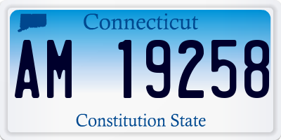 CT license plate AM19258