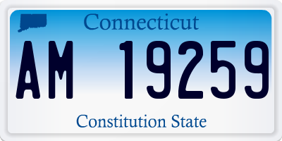 CT license plate AM19259