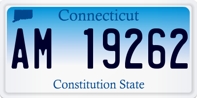 CT license plate AM19262