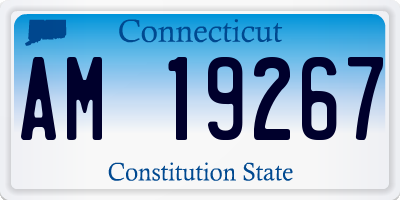 CT license plate AM19267