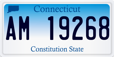 CT license plate AM19268