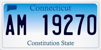 CT license plate AM19270