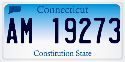 CT license plate AM19273