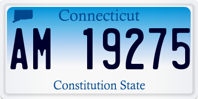 CT license plate AM19275