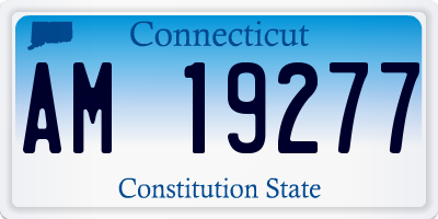 CT license plate AM19277