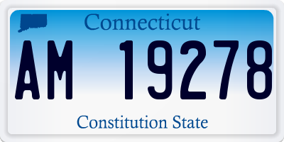 CT license plate AM19278