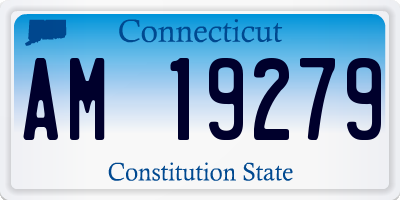 CT license plate AM19279
