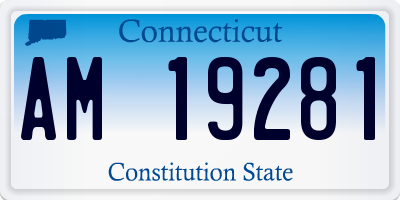 CT license plate AM19281