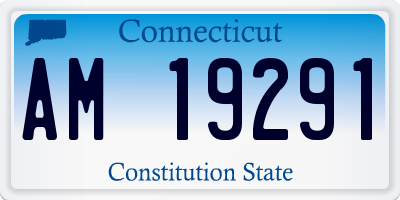 CT license plate AM19291