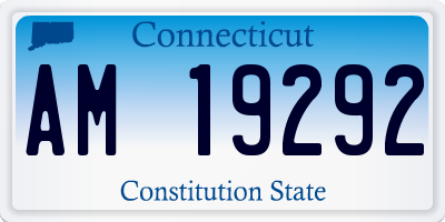 CT license plate AM19292