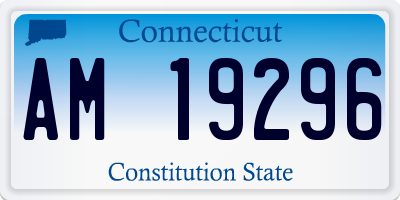CT license plate AM19296