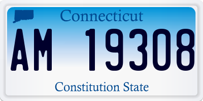 CT license plate AM19308