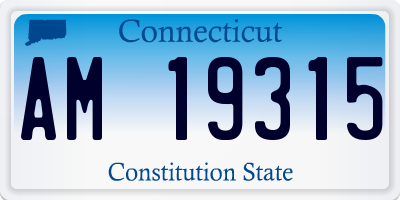 CT license plate AM19315