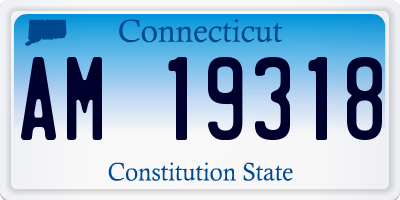CT license plate AM19318