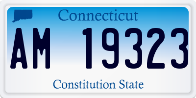 CT license plate AM19323
