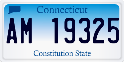 CT license plate AM19325