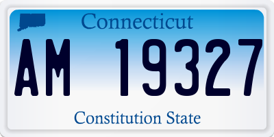 CT license plate AM19327