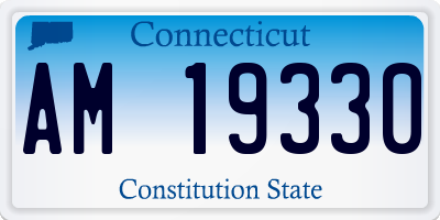 CT license plate AM19330