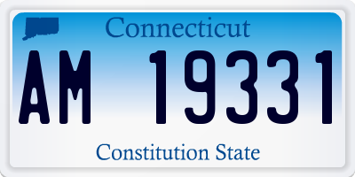 CT license plate AM19331