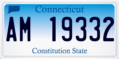 CT license plate AM19332