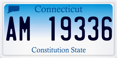 CT license plate AM19336