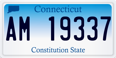 CT license plate AM19337