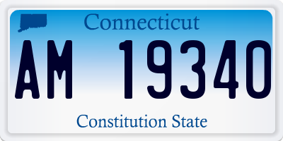CT license plate AM19340