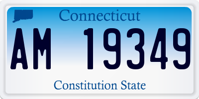 CT license plate AM19349