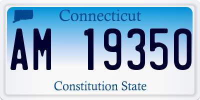 CT license plate AM19350