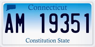 CT license plate AM19351