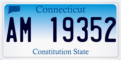 CT license plate AM19352