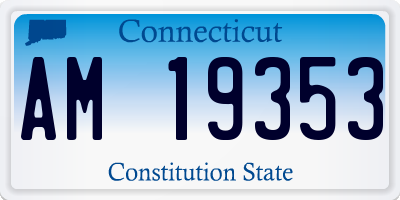 CT license plate AM19353