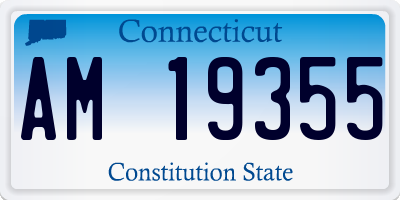 CT license plate AM19355