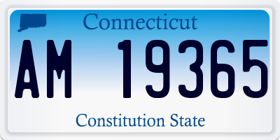 CT license plate AM19365