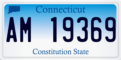 CT license plate AM19369