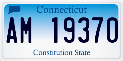 CT license plate AM19370