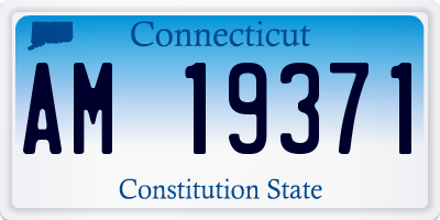CT license plate AM19371