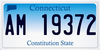CT license plate AM19372