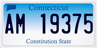 CT license plate AM19375