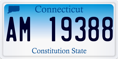 CT license plate AM19388