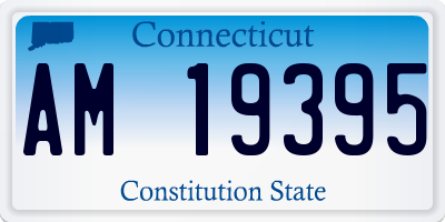 CT license plate AM19395