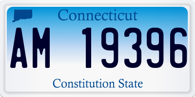 CT license plate AM19396