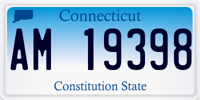 CT license plate AM19398